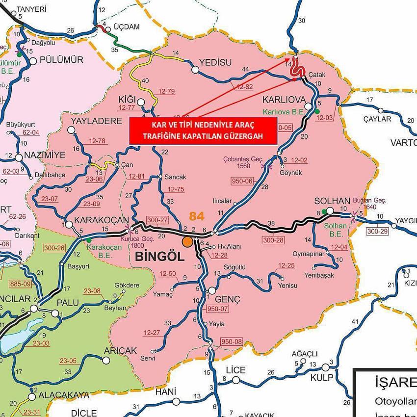 Çatak Erzurum Karayolu Trafiğe Açıldı 
