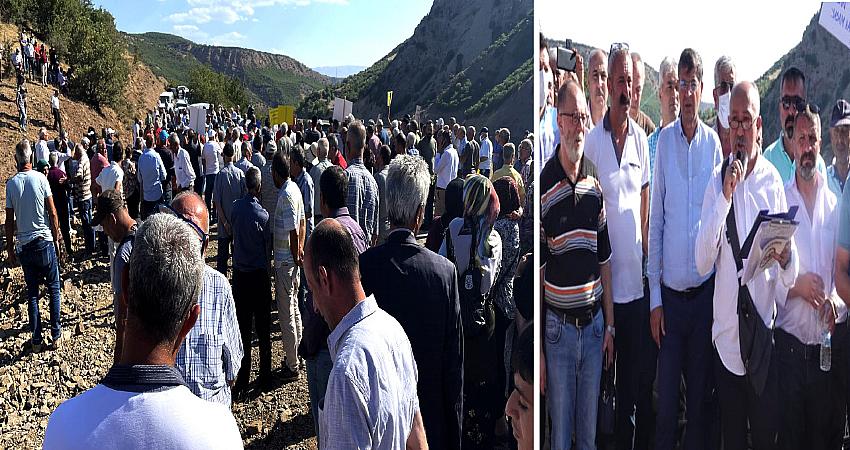 MADEN OCAĞI PROJESİ PROTESTO EDİLDİ