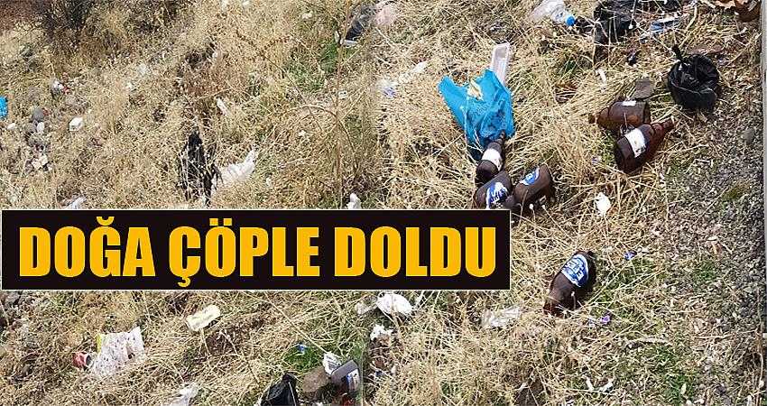 Doğa çöple doldu