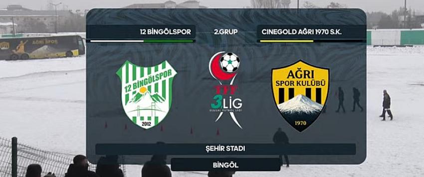 Bingölspor Ağrıspor Maçı Kar Nedeniyle Ertelendi