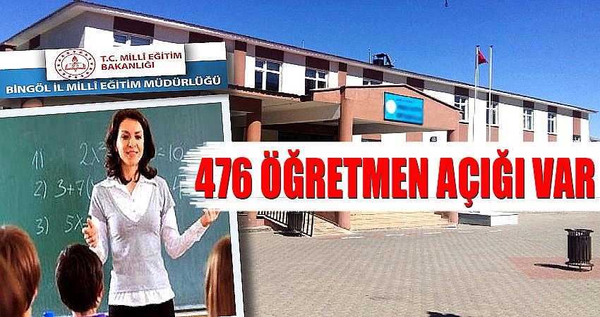 Bingöl’de 476 öğretmen ihtiyacı bulunuyor