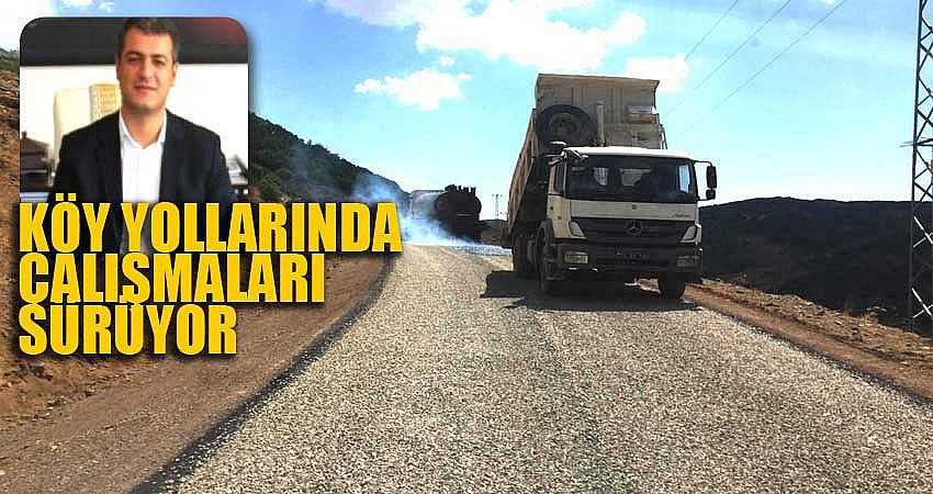 KÖY YOLLARINDA ÇALIŞMALARI SÜRÜYOR